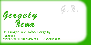 gergely nema business card
